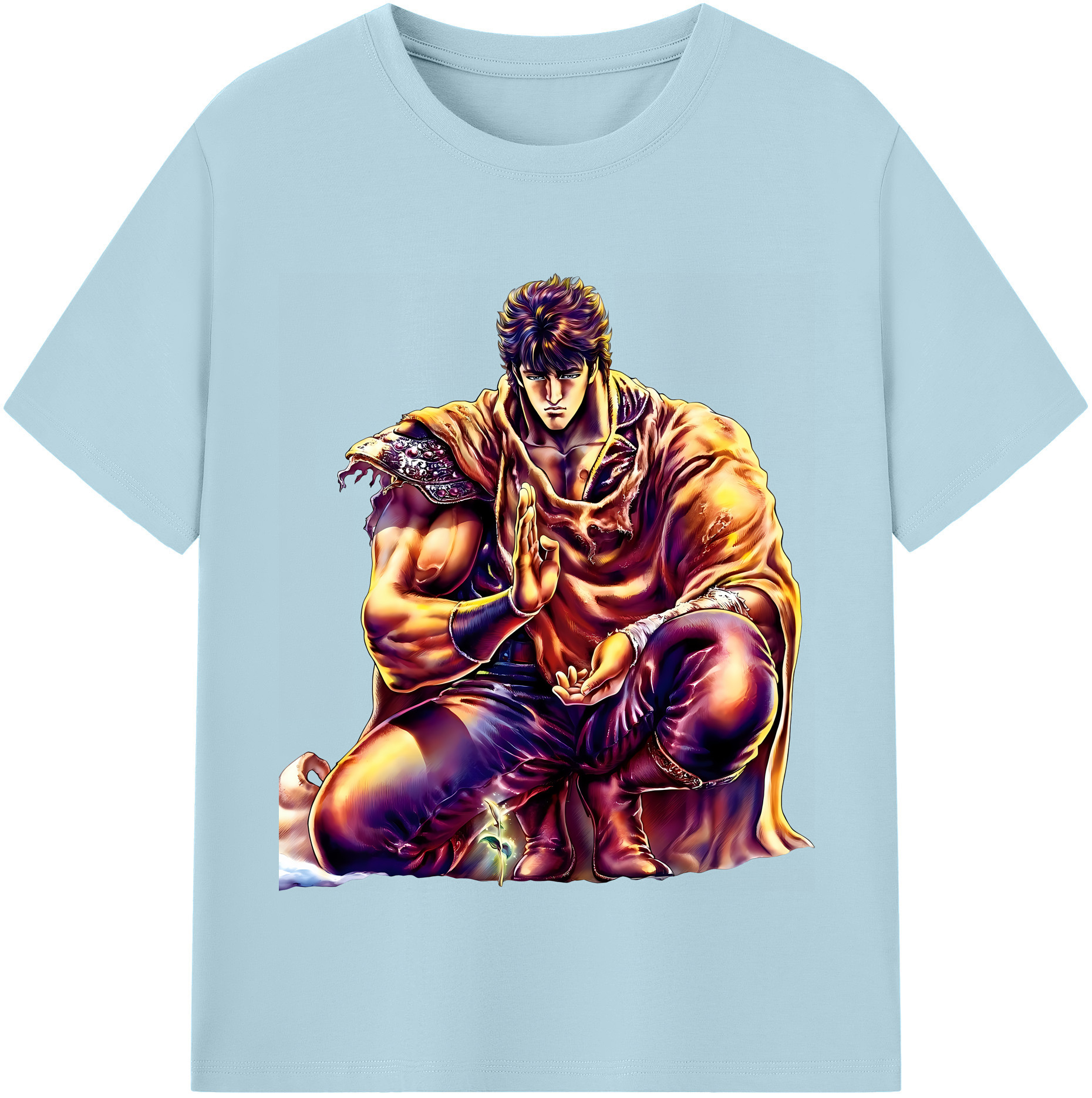 （画像用） 北斗の拳 Fist of the North Star 綿100％半袖Tシャツ（フロントプリント）